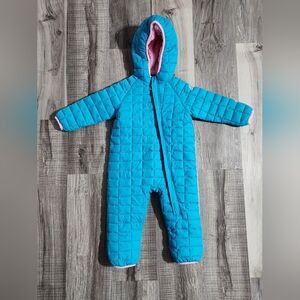 Snozu Blue Snowsuit with Pink Fleece Lining